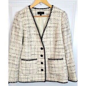 Talbots Black and White Tweed Blazer